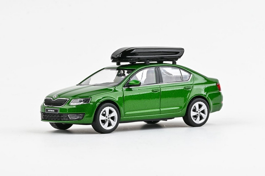 Abrex Škoda Octavia III (2012) s boxem, Zelená Rallye Metalíza 1:43