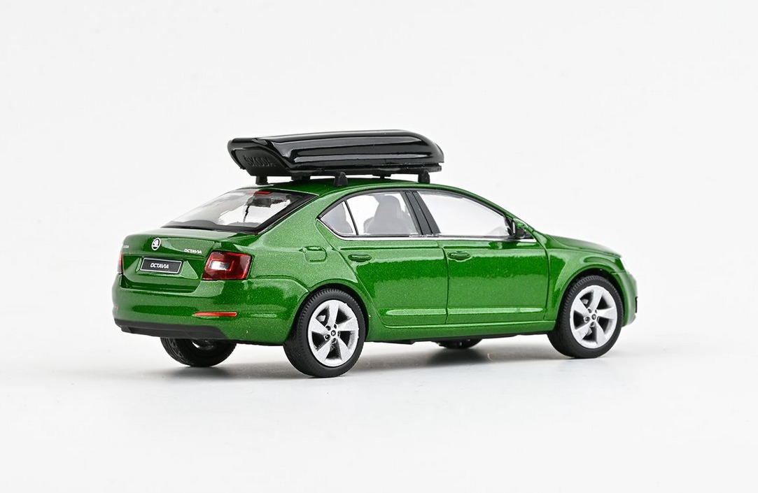 Abrex Škoda Octavia III (2012) s boxem, Zelená Rallye Metalíza 1:43