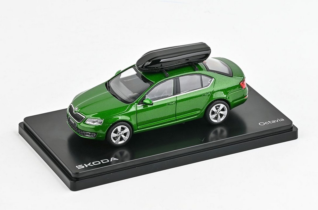 Abrex Škoda Octavia III (2012) s boxem, Zelená Rallye Metalíza 1:43