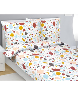 Bellatex Povlečení flanelové, Barevná mozaika - 140x200, 70x90 cm