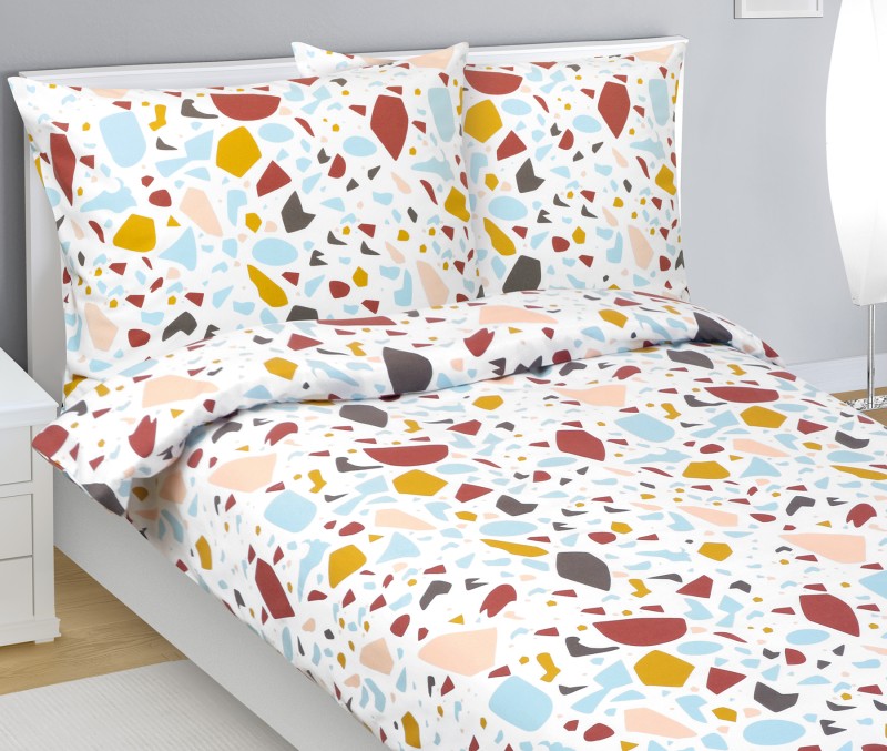 Bellatex Povlečení flanelové, Barevná mozaika - 140x200, 70x90 cm