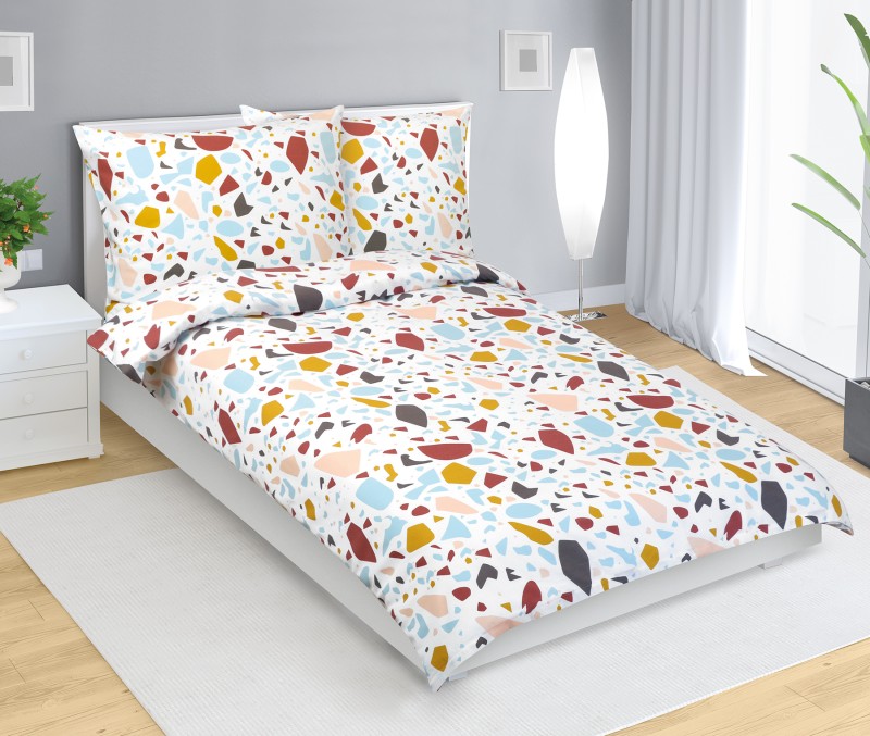 Bellatex Povlečení flanelové, Barevná mozaika - 140x200, 70x90 cm