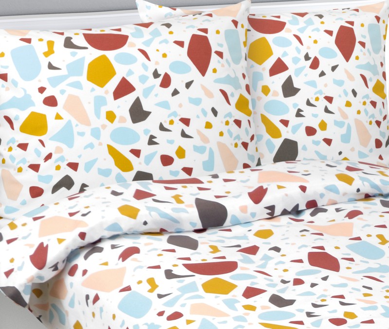 Bellatex Povlečení flanelové, Barevná mozaika - 140x200, 70x90 cm