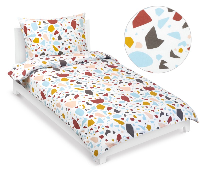 Bellatex Povlečení flanelové, Barevná mozaika - 140x200, 70x90 cm