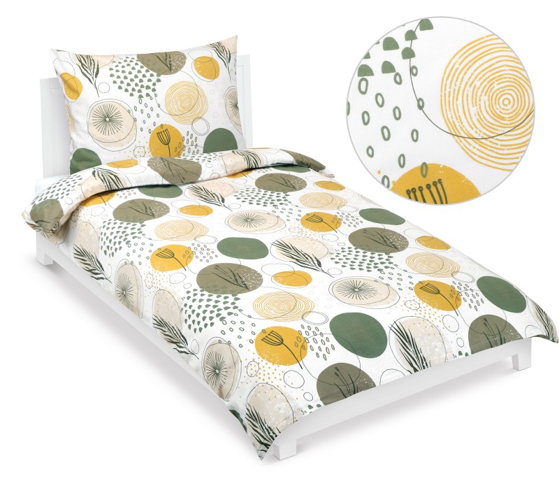 Bellatex Povlečení flanelové, Barevné kola - 140x220, 70x90 cm
