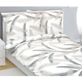 Bellatex Povlečení flanelové, Pírka šedá - 140x200, 70x90 cm