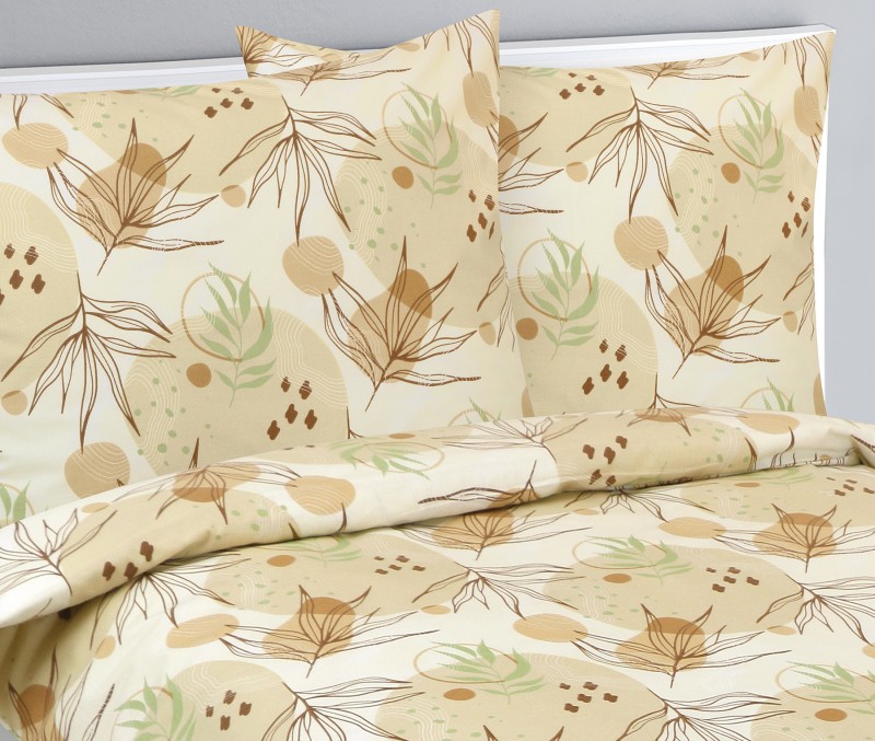 Bellatex Povlečení flanelové, Béžový podzim - 140x200, 70x90 cm
