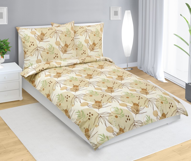 Bellatex Povlečení flanelové, Béžový podzim - 140x220, 70x90 cm