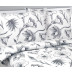 Bellatex Povlečení flanelové, Ibišek šedý - 140x200, 70x90 cm