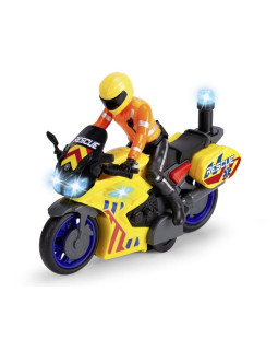 Dickie Toys Záchranářská motorka s jezdcem, 17cm