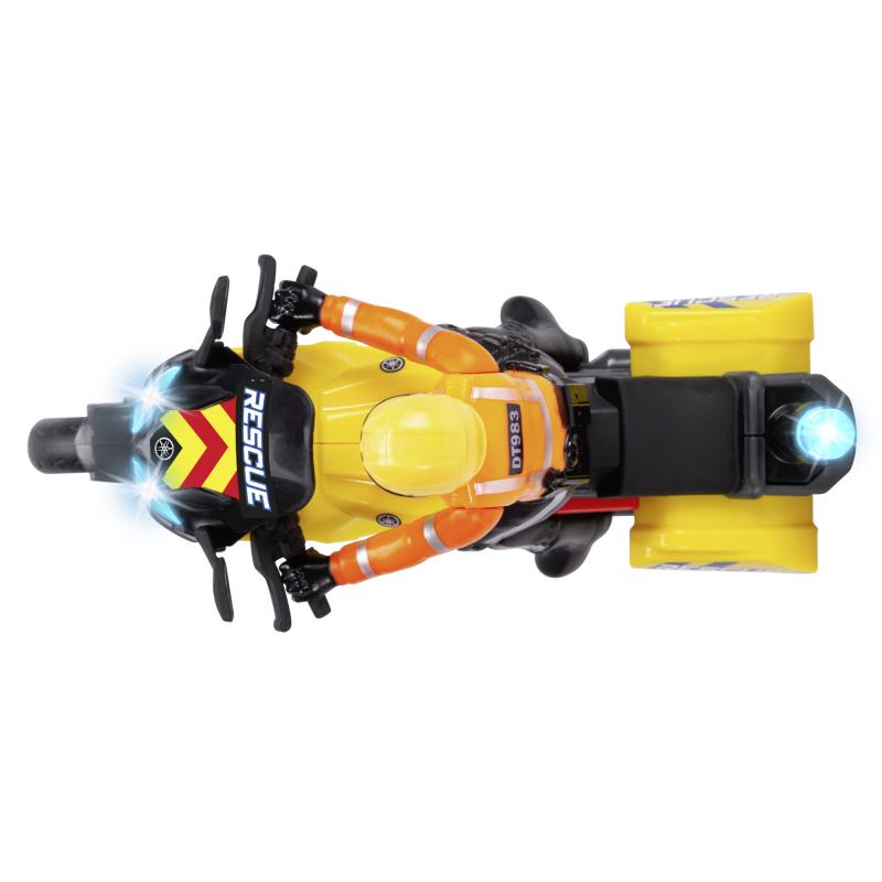 Dickie Toys Záchranářská motorka s jezdcem, 17cm