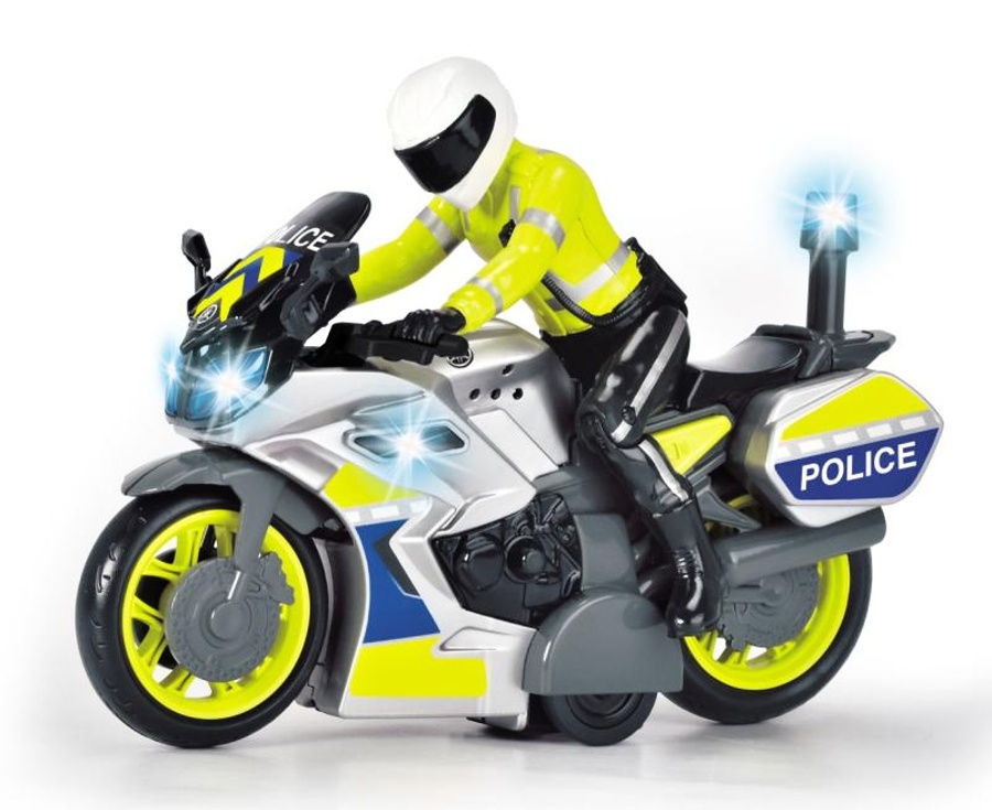 Dickie Toys Policejní motorka s jezdcem, 17cm