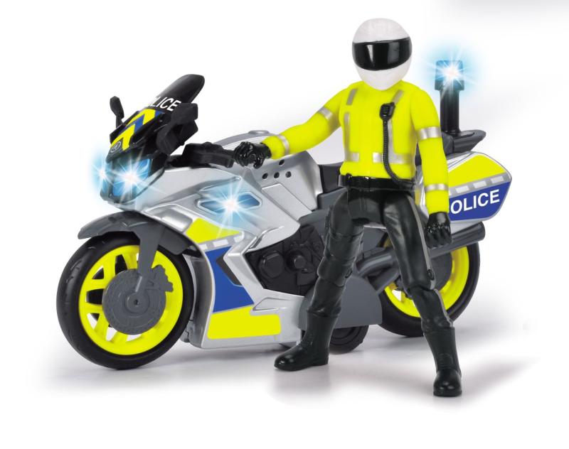 Dickie Toys Policejní motorka s jezdcem, 17cm