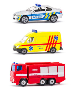 Siku set mix policie, hasiči, ambulance, česká verze
