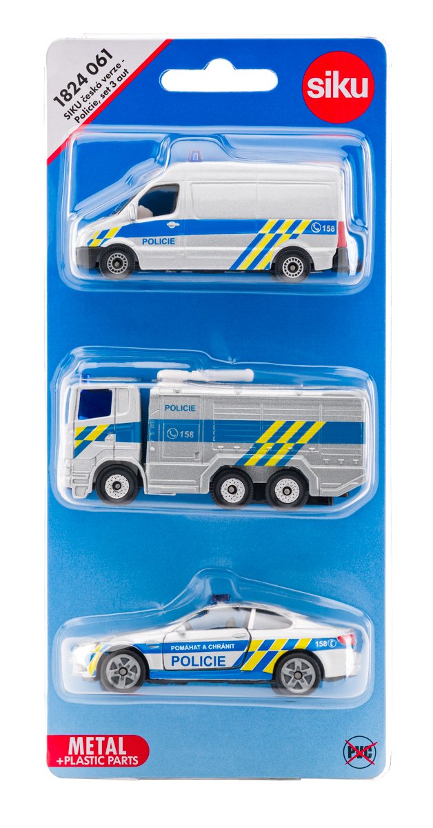 Siku set policejní sada 3 aut, česká verze
