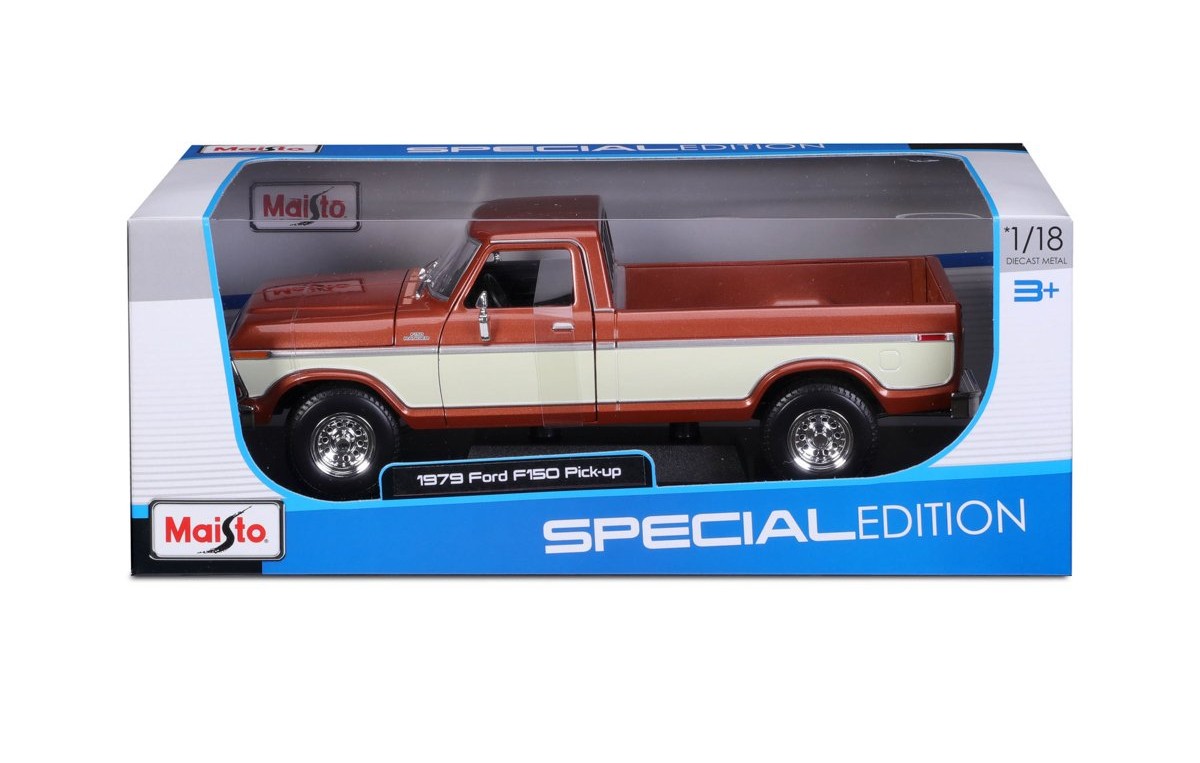 Maisto 1979 Ford F150 Pick-up, metal hnědá, krémová, 1:18