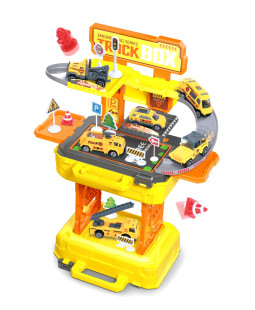 Alltoys Hrací set v kufříku 2v1 - stavební stroje