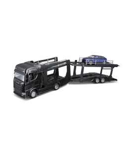 Bburago Multicar Carrier Scania 770S Black a Lamborghini Urus 1:43