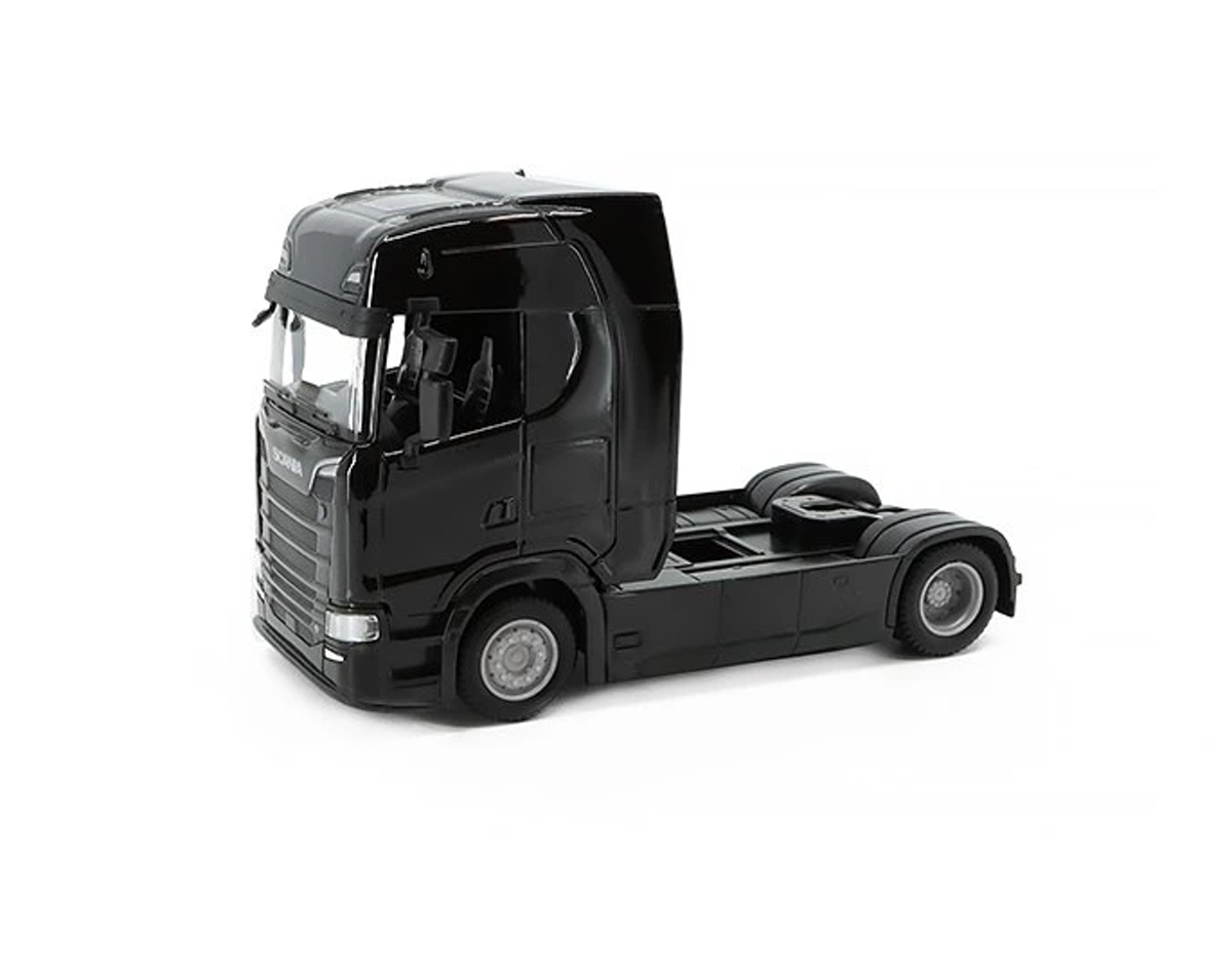Bburago Multicar Carrier Scania 770S Black a Lamborghini Urus 1:43