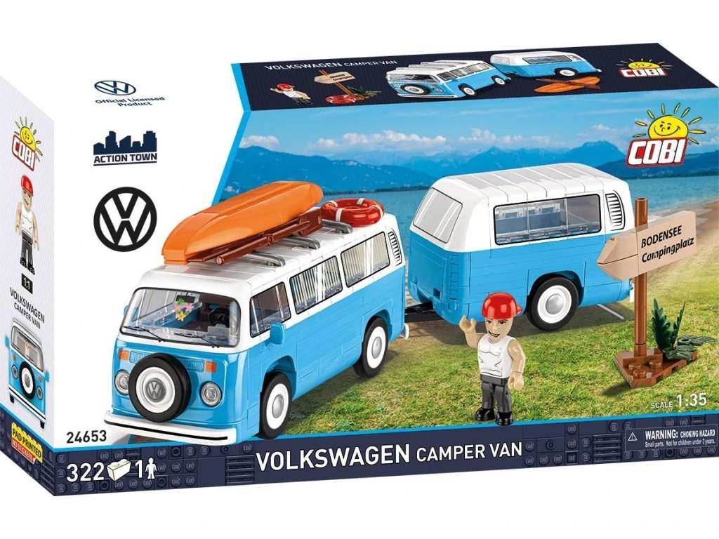 Cobi 24653 Volkswagen Camper Van, 1:35, 322 k, 1 f