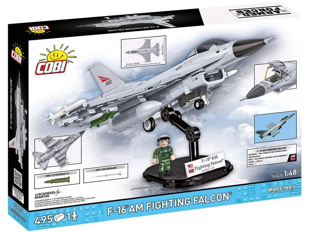 Cobi 5913 Armed Forces F-16 AM FIGHTING FALCON, 1:48, 495 k, 1 f