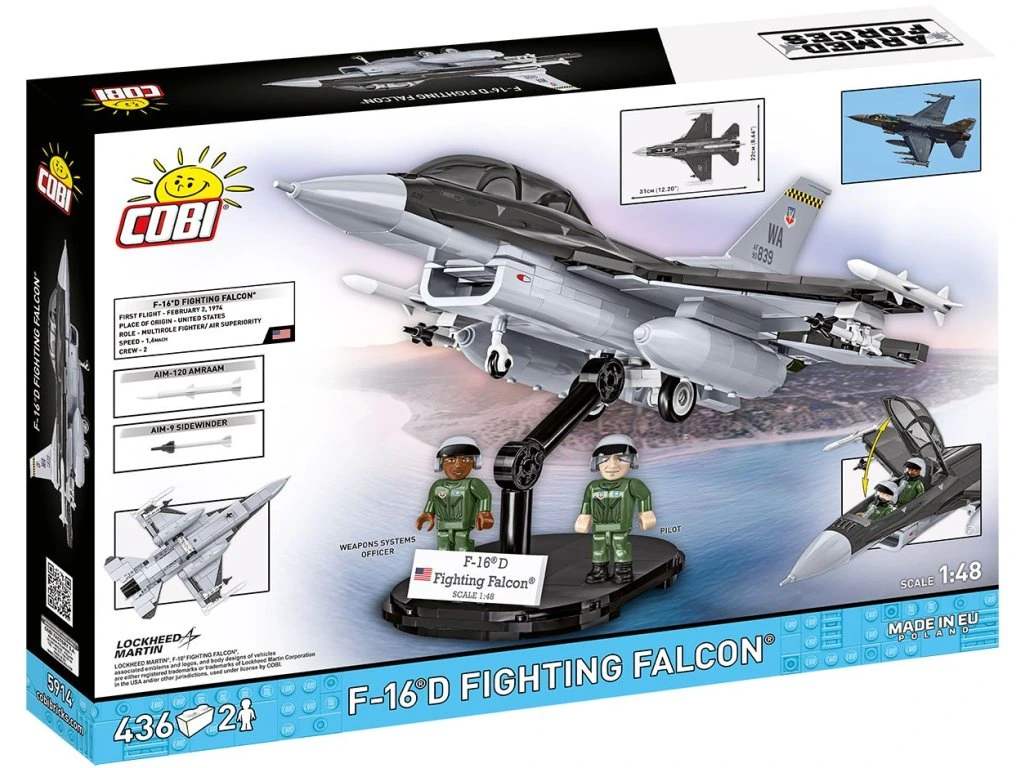 Cobi 5914 Armed Forces F-16 D FIGHTING FALCON,1:48, 436 kostek