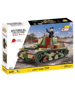 Cobi 2661 II WW Lehký tank 7TP, 1:28, 669 kostek