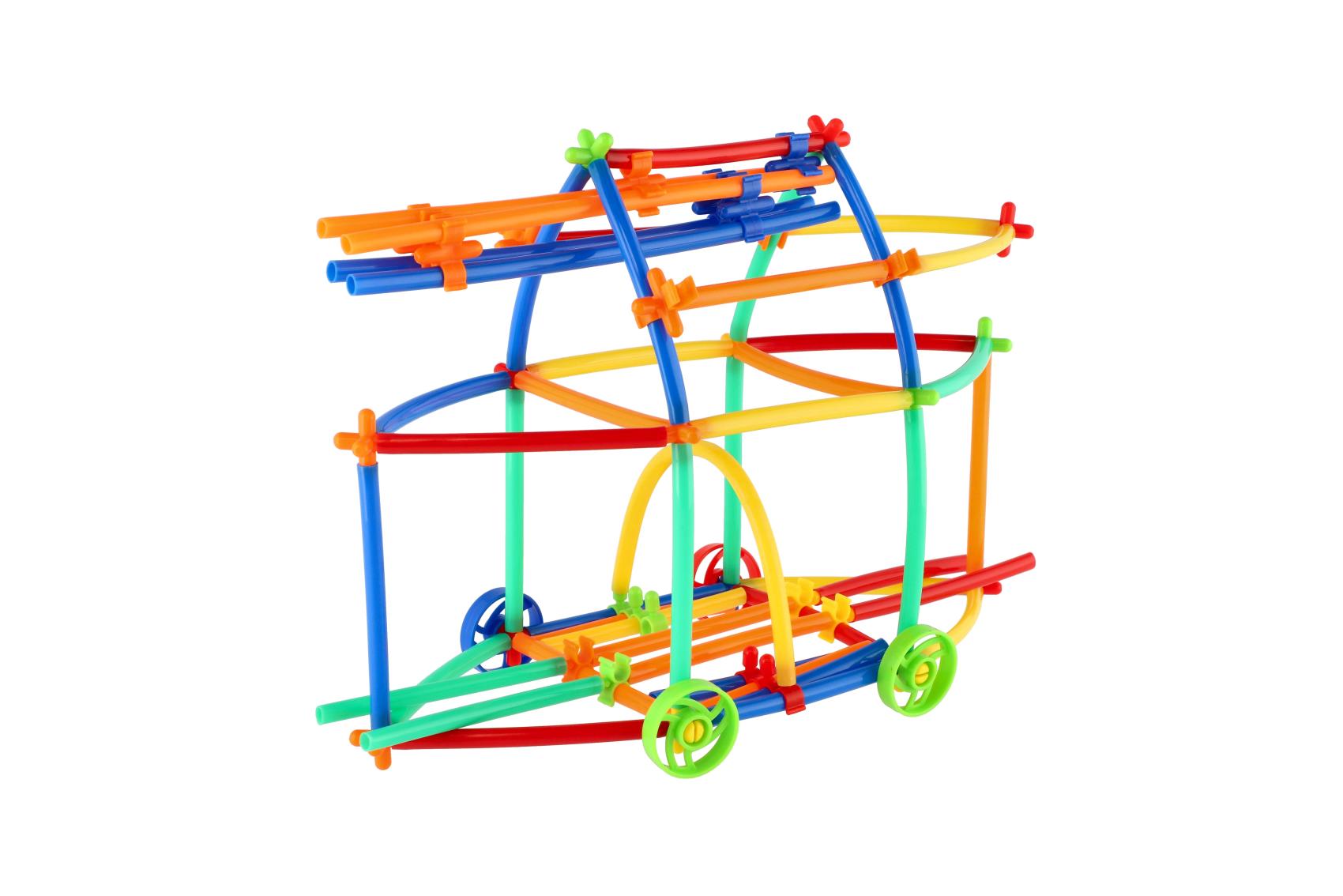 Kreativní stavebnice z brček 800ks, 29cm
