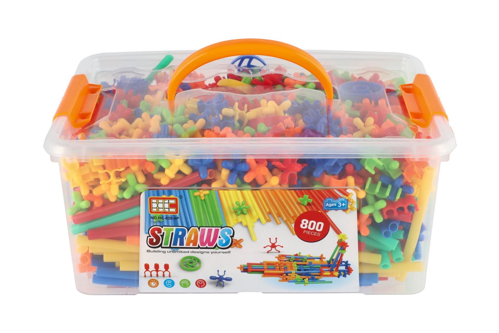 Kreativní stavebnice z brček 800ks, 29cm