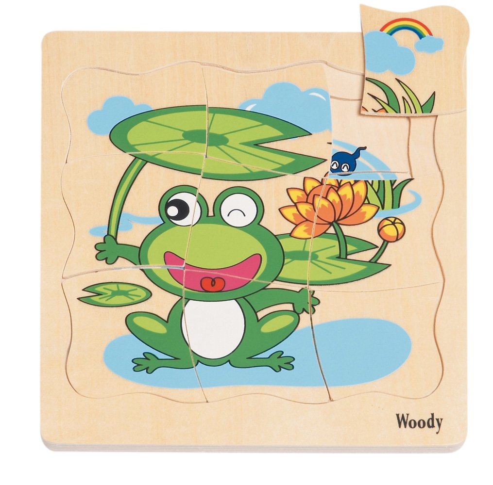 Woody Puzzle na desce - Vývoj žáby