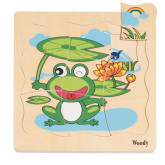 Woody Puzzle na desce - Vývoj žáby
