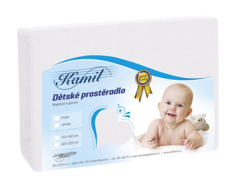 Bellatex Dětské froté prostěradlo - bílá - 60x120 cm