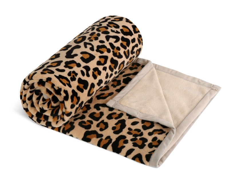 Bellatex Přikrývka Korall micro jednolůžko, Leopard - 150x200 cm
