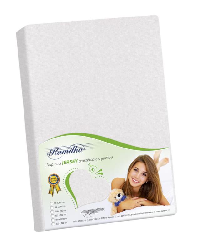 Bellatex Prostěradlo jersey - bílá - 220x200 cm