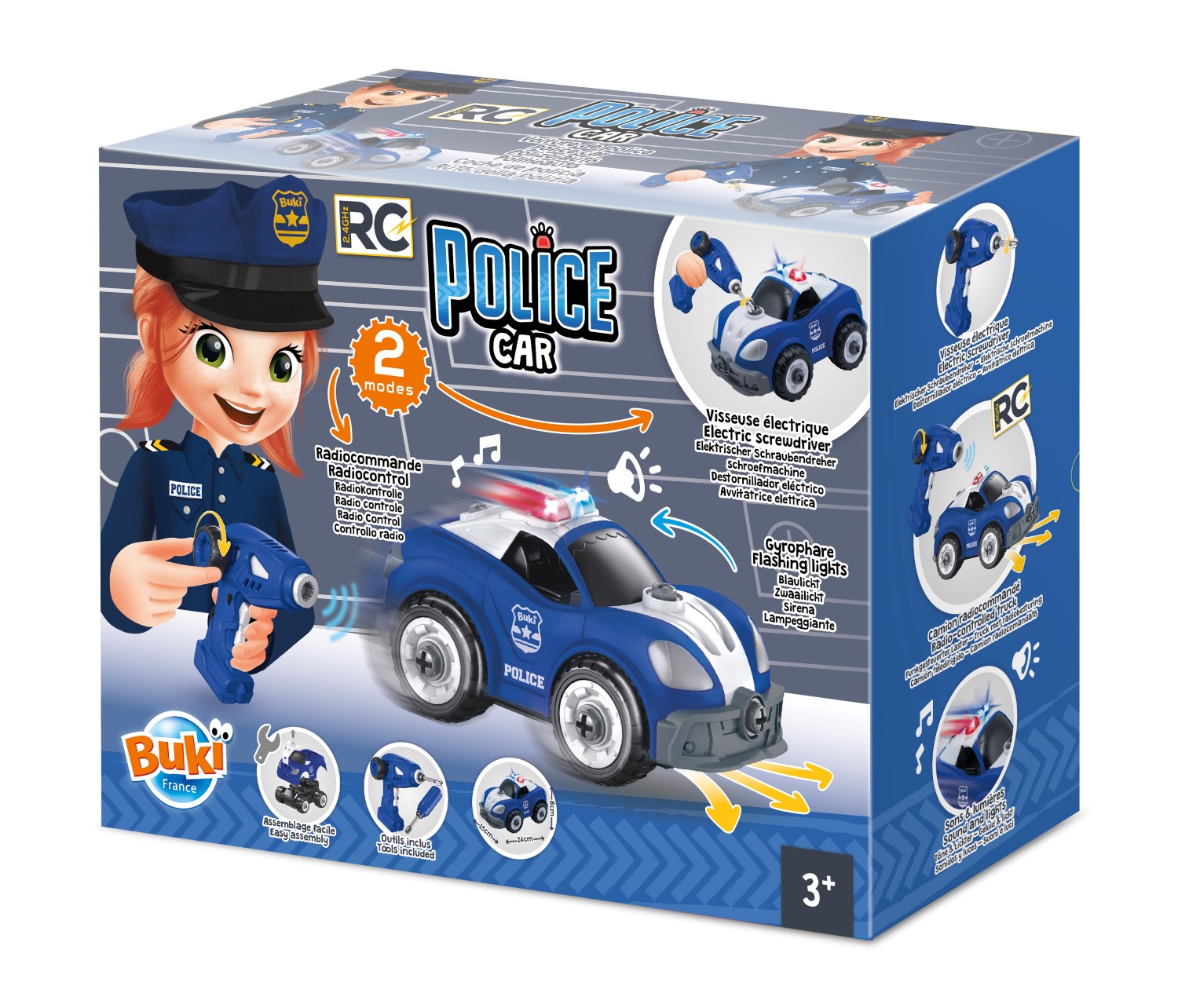 BUKI RC Šroubovací stavebnice Policejní auto