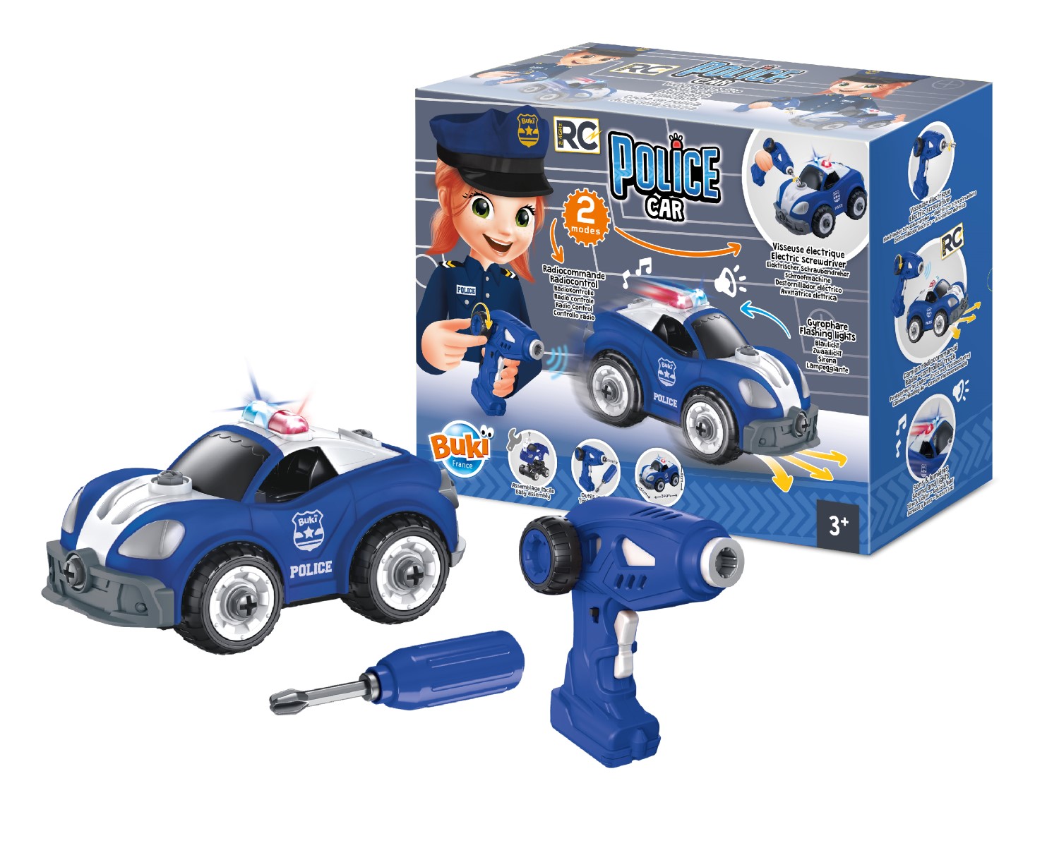 BUKI RC Šroubovací stavebnice Policejní auto