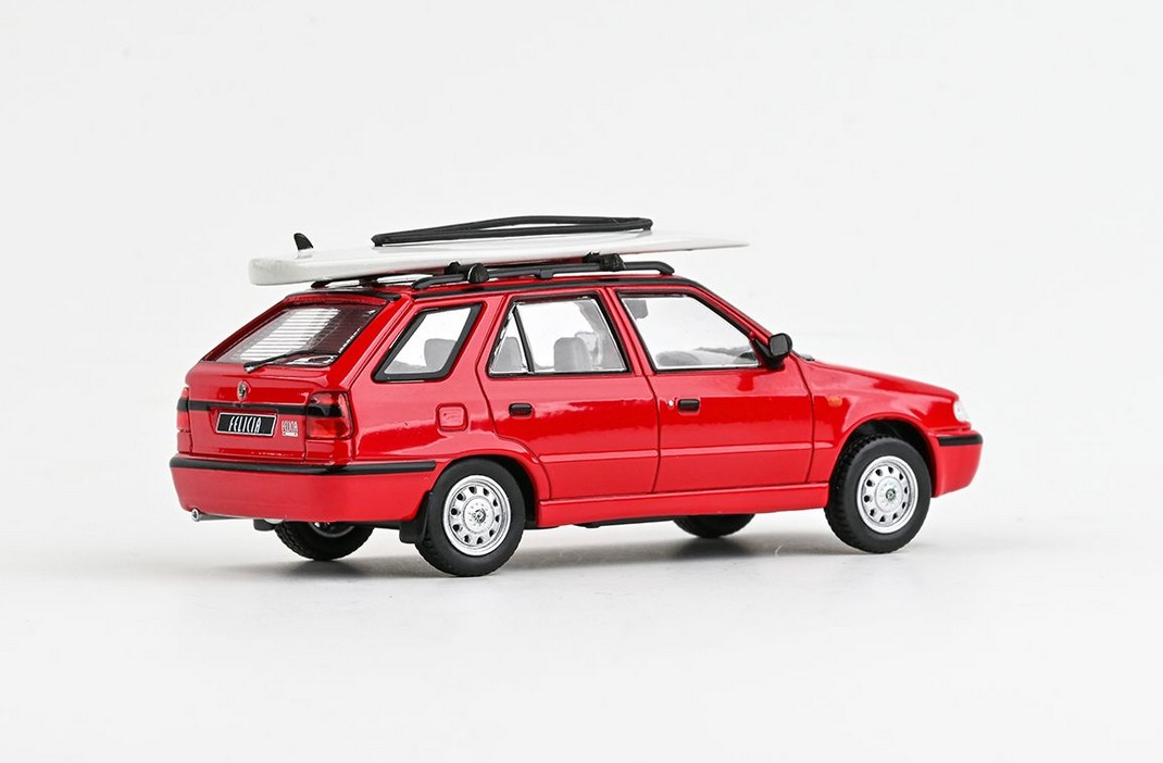 Škoda Felicia FL Combi (1998) surfovací prkno, Červená Rallye, 1:43