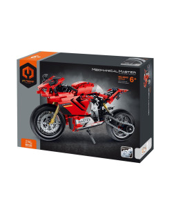 Stavebnice iM.MASTER silníční motorka, červení, 557 dílků