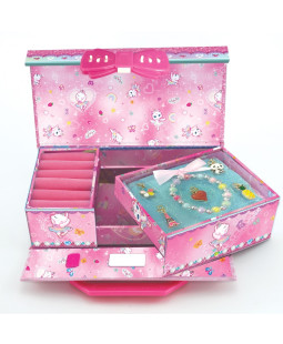 Dětská Šperkovnice kufřík, motiv kočička