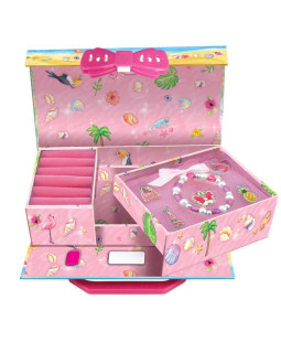 Dětská Šperkovnice kufřík, motiv plameňák