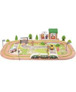 2Kids Toys Vláčkodráha Vesnice 110 dílů
