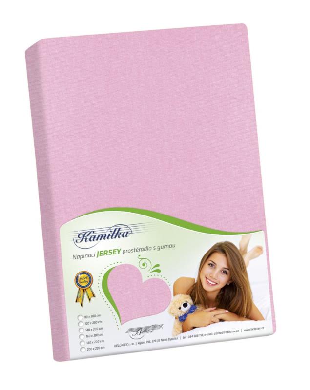 Bellatex Prostěradlo jersey - růžová - 160x200 cm