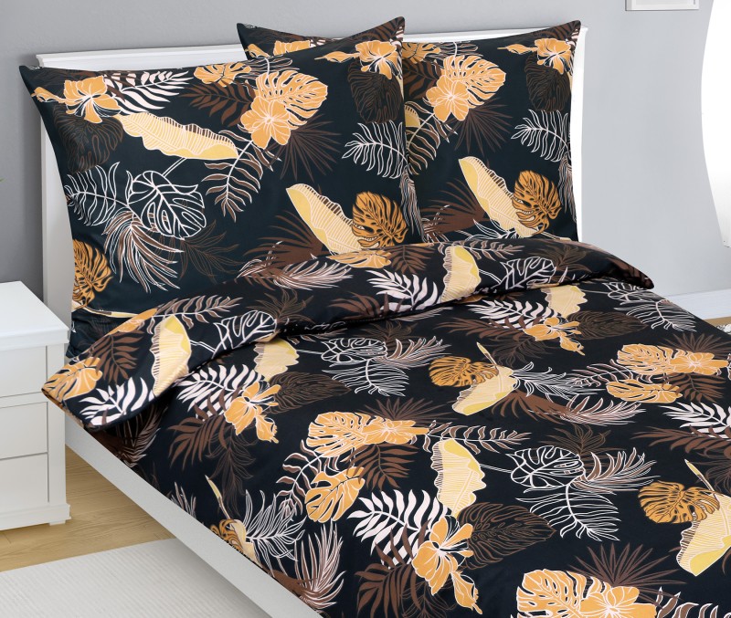 Bellatex Povlečení bavlna, Monstera tmavá - 140x200, 70x90 cm