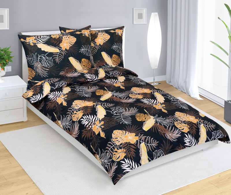Bellatex Povlečení bavlna, Monstera tmavá - 140x200, 70x90 cm