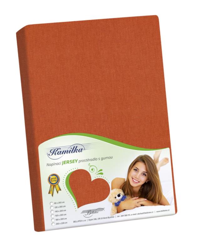 Bellatex Prostěradlo jersey - cihlová - 140x200 cm