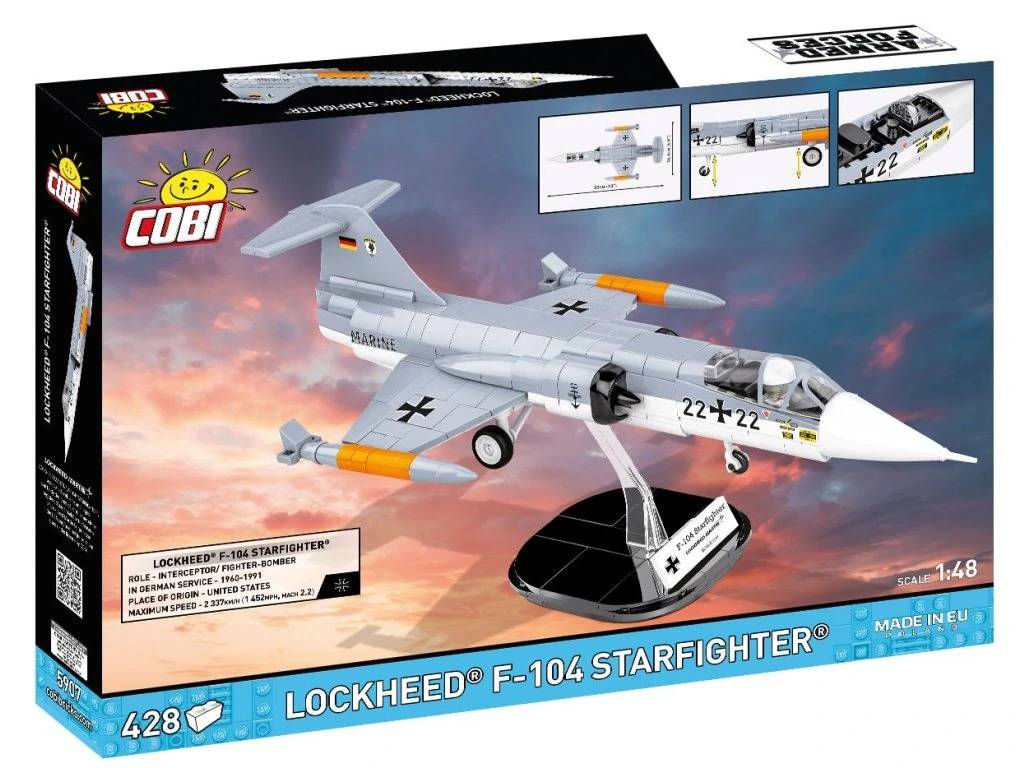 COBI 5907 Armed Forces Lockheed F-104 Starfighter, 1:48, 428 kostek