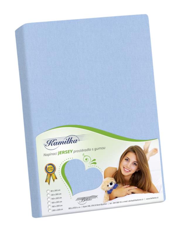 Bellatex Prostěradlo jersey - světle modrá - 140x200 cm