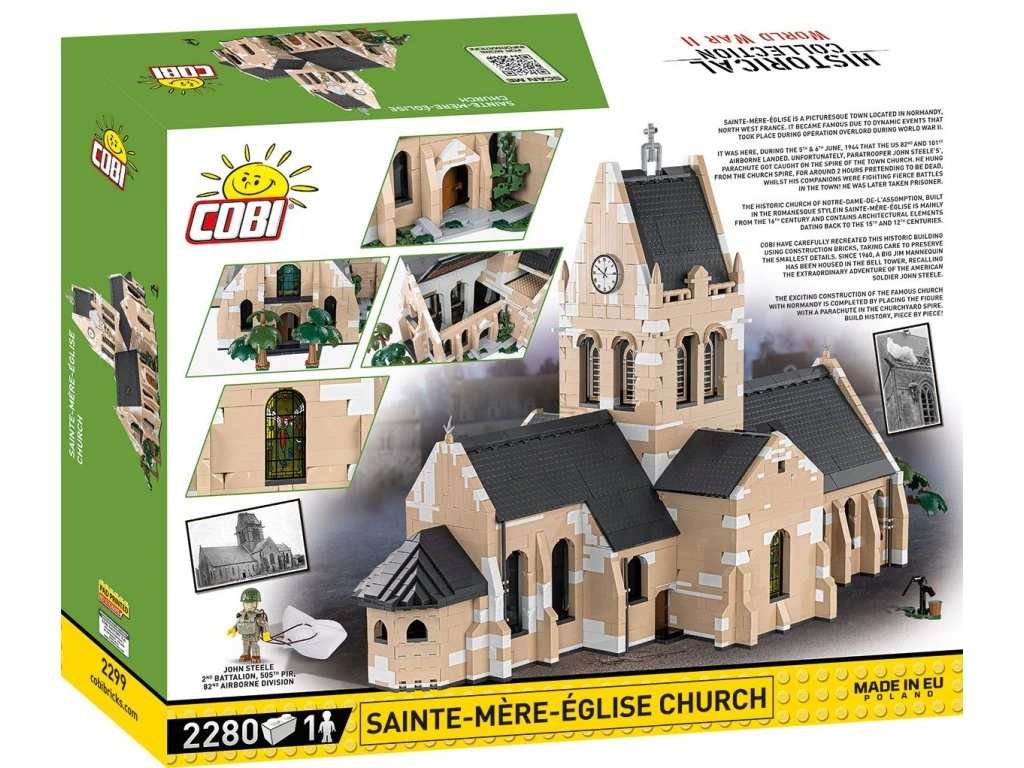 Cobi 2299 II WW Kostel Sainte-Mere-Eglise D-DAY, 2280 kostek