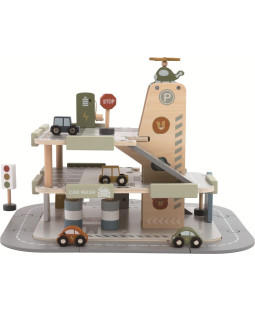 2Kids Toys Dřevěná garáž s cestou