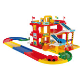 Wader Garáž servis 3 patra, dráha 1,5m, 2 auta plast v krabici 59x40x15cm